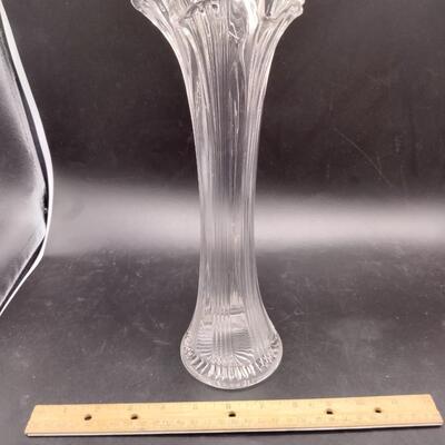 154 - Vintage Glass Funeral Vase