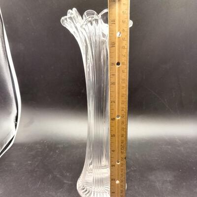 154 - Vintage Glass Funeral Vase
