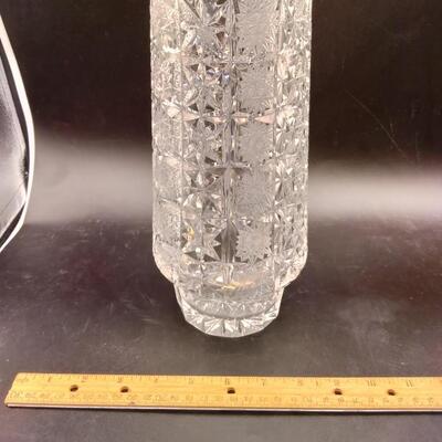 156 - Antique Brilliant Cut Crystal Vase
