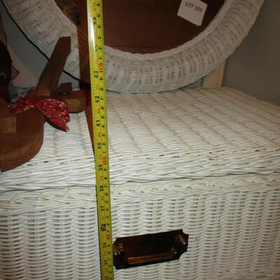 Wicker Chest & Oval Mirror