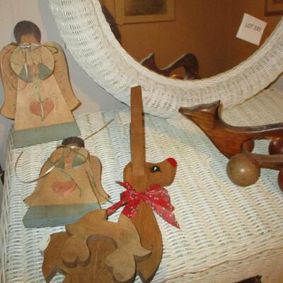 Wicker Chest & Oval Mirror