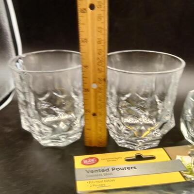 190 - whiskey glass/shots set