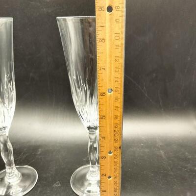196 - pair toasting flutes