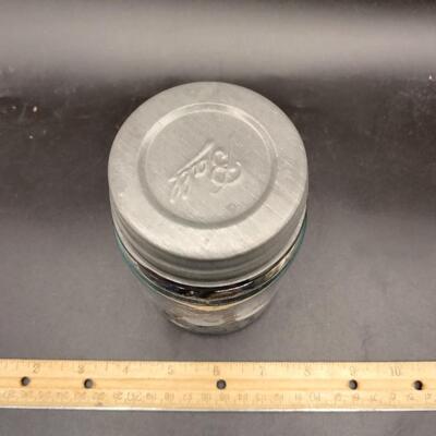 202 - antique Drey Perfect Mason Jar with Buttons