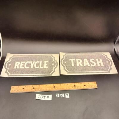 207 - Vinyl Recycle/Trash decals