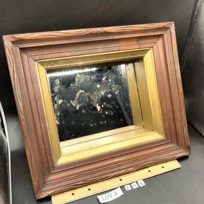 208 - Antique Mirror shadow box
