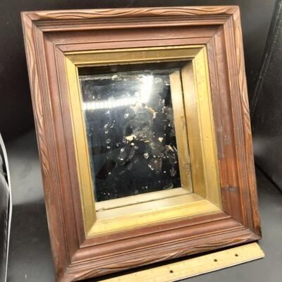 208 - Antique Mirror shadow box