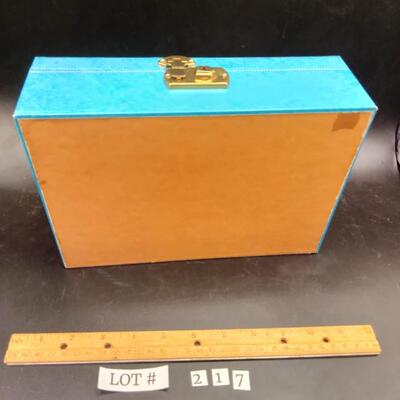 217 - Vintage Jewelry Box with Key