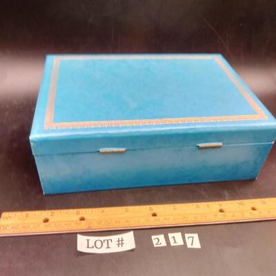 217 - Vintage Jewelry Box with Key