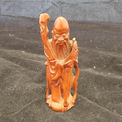 Small Carved Statue of Old Man