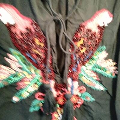 238 - Zara basic Black Sequin Parrot Romper Medium