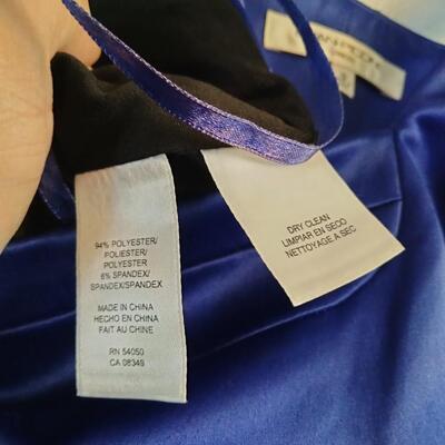 239 - Blue Satiny Dress Size 16
