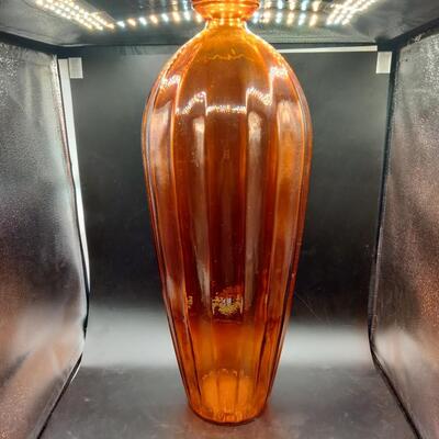 251 - Large orange Glass Vase