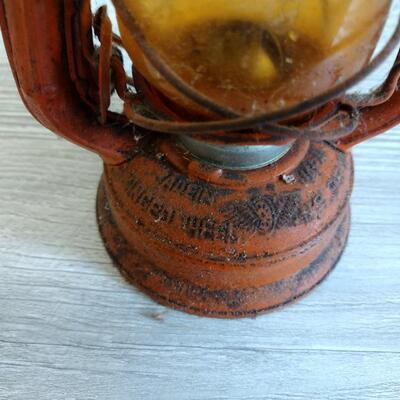 Antique oil lantern Madein Wingedwheel