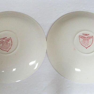 2 Vintage Alfred Meakin Staffordshire England Tonquin Saucers