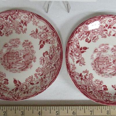 2 Vintage Alfred Meakin Staffordshire England Tonquin Saucers