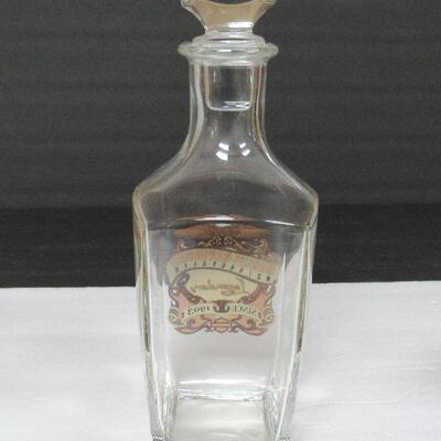 Nice Heavy Glass Harley Davidson Decanter, Original Stopper