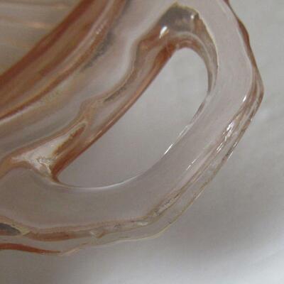 Pink Depression Glass Divided Relish Dish, Mayfair Pattern