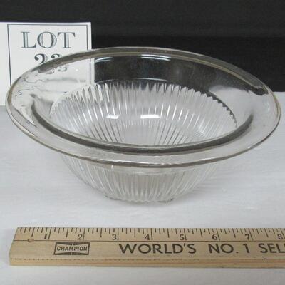 Vintage Clear Glass Mixing Bowl