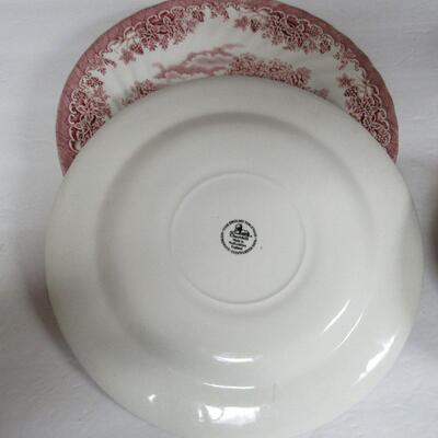Beautiful Pink Transferware Dishes, Churchill, Staffordshire, England, Nice Quality