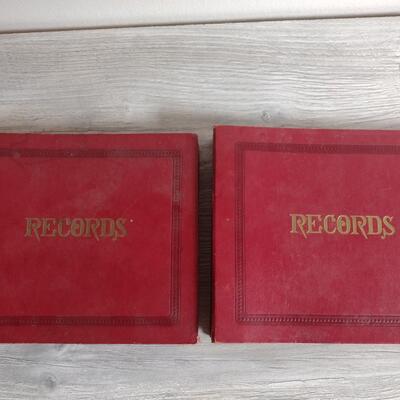Set of 2 books of 45 records various artists