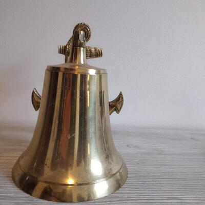 Nautical brass wall bell