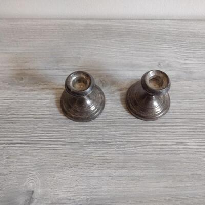 Set of 2 sterling sliver candlestick holders
