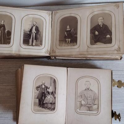 Set of 2 Vintage photo albums circa late 1800s