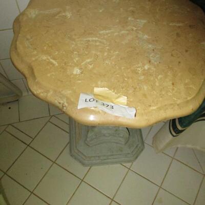 Faux Marble Side Table