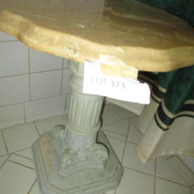 Faux Marble Side Table