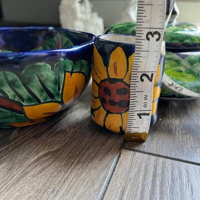 Set of Mexican folk art pottery