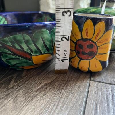 Set of Mexican folk art pottery