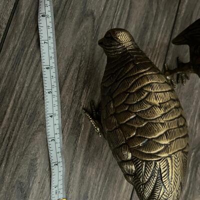 Vintage brass quails