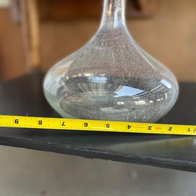 Vintage glass decanter with stopper