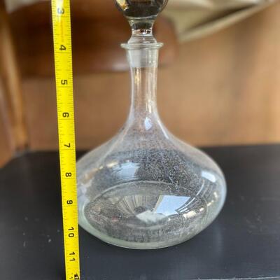 Vintage glass decanter with stopper