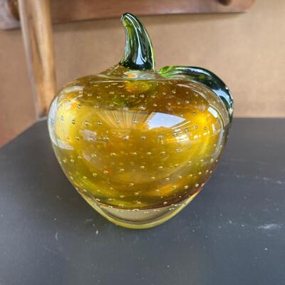 Blown glass apple