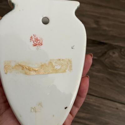 Lusterware hand painted wall pocket