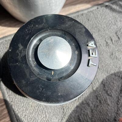 Vintage mid century Kromex canister set