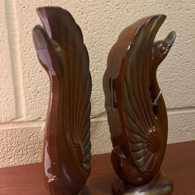 MCM ceramic swan figurines