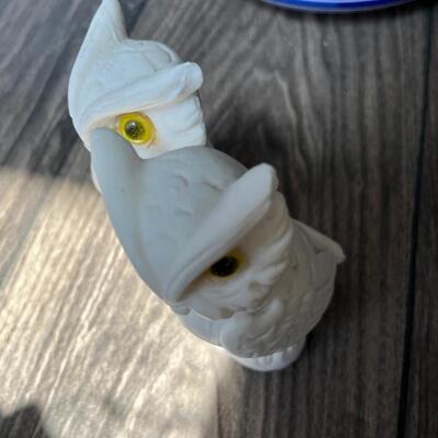 Vintage owl figurine set of two