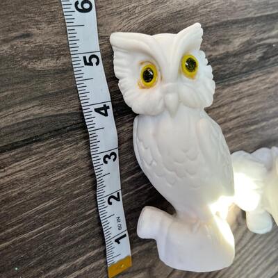 Vintage owl figurine set of two