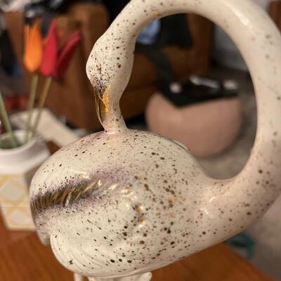 Vintage Art Deco style ceramic crane