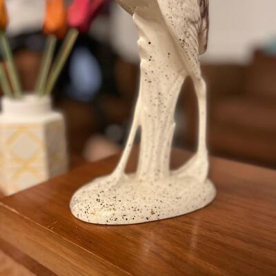 Vintage Art Deco style ceramic crane