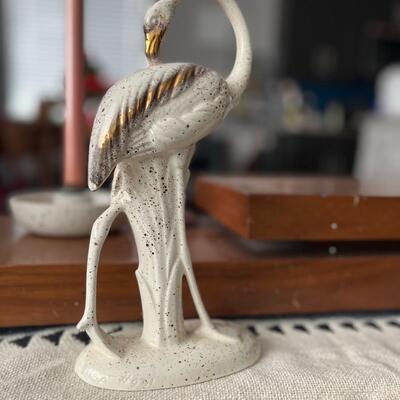 Vintage Art Deco style ceramic crane