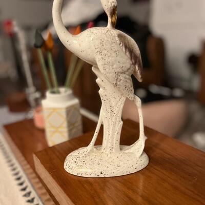 Vintage Art Deco style ceramic crane