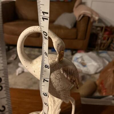 Vintage Art Deco style ceramic crane