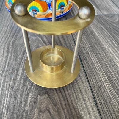 Solid brass candle holder