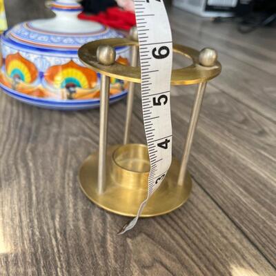 Solid brass candle holder