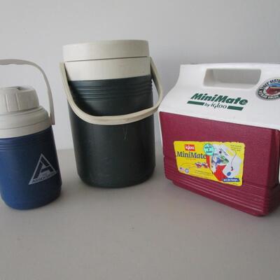 #27 2 Coleman water jugs and Igloo MiniMate