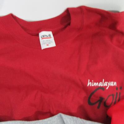 #32 4 Brand new t-shirts, himalayan Goji printed on them